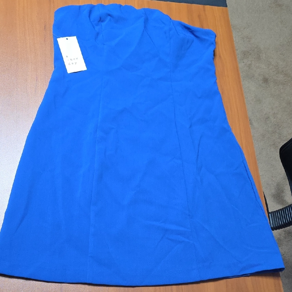 Blue Strapless Dress